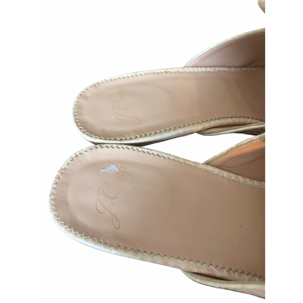 J. Crew Kiltie Academy Penny Loafer Leather Mules size 7 Sunwashed Pink - Picture 5 of 9